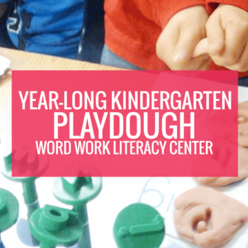 Year Long Kindergarten Playdough Word Work Literacy Center