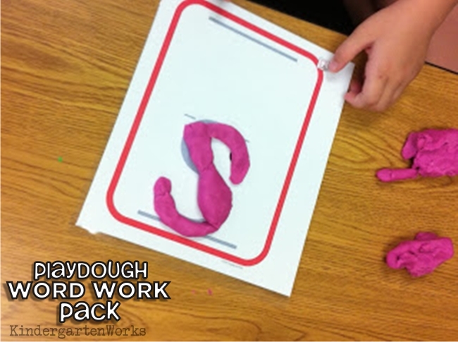 Playdough Word Work Center in Kindergarten {You can too!} KindergartenWorks