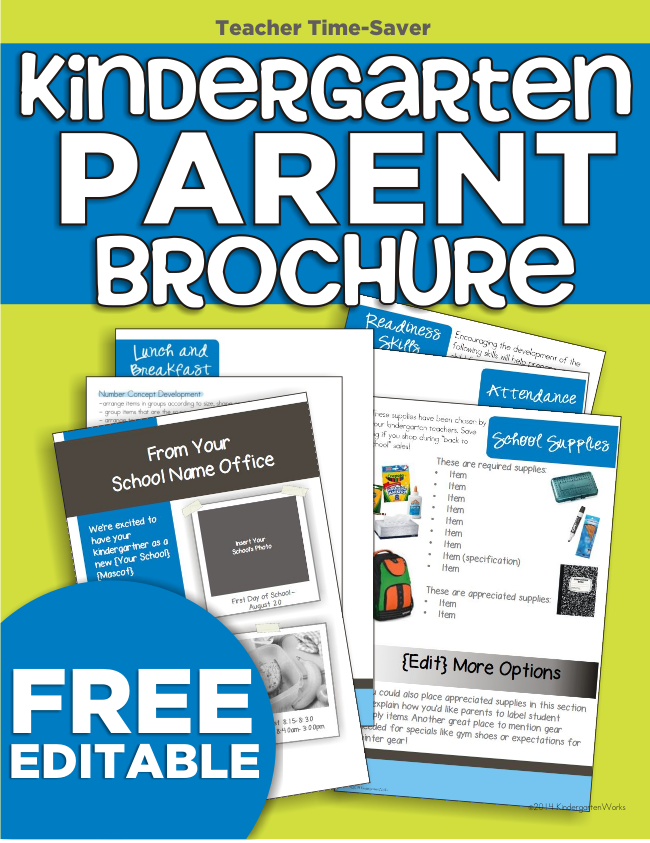 round 'em up! {Kindergarten Parent Brochure Printable} :: KindergartenWorks