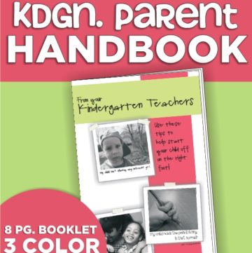 Kindergarten Parent "Handbook" Brochure :: KindergartenWorks