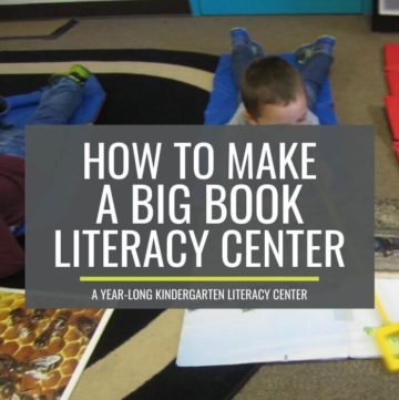 How to make a big book literacy center - I can totally make this center for free and last all year long