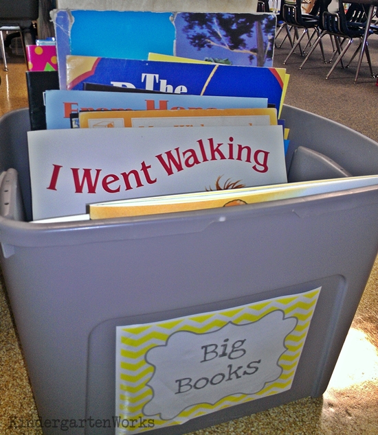 How to make a big book literacy center - I could do this with my big books and have a center for the entire year