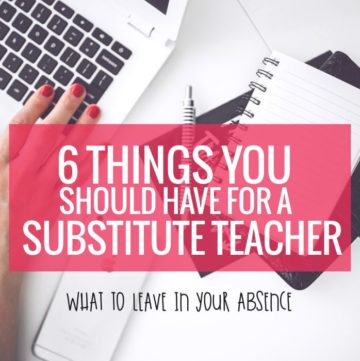 I like this list of 6 Things You Should Have for a Substitute Teacher - I think it'd be simply to pull it together to have for any day I'm absent in kindergarten