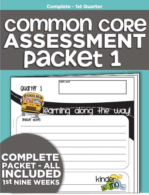 kindergarten common core assessments - the complete package