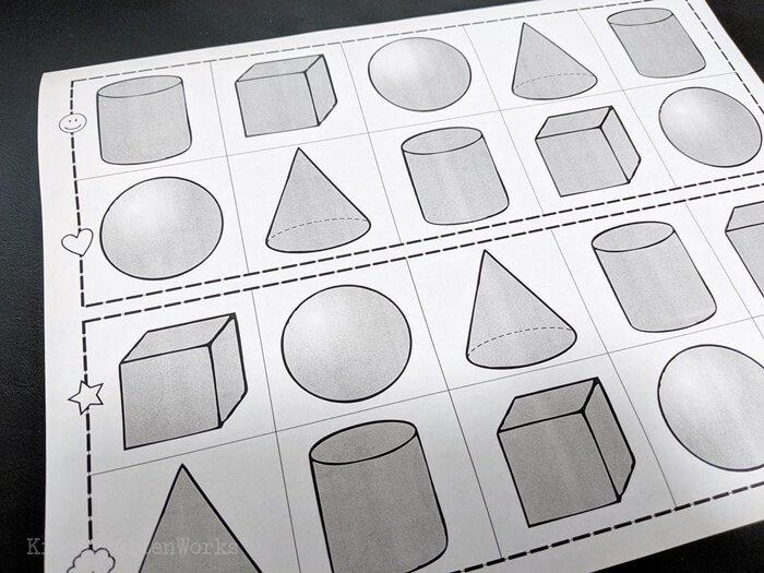 3d shapes worksheet kindergarten