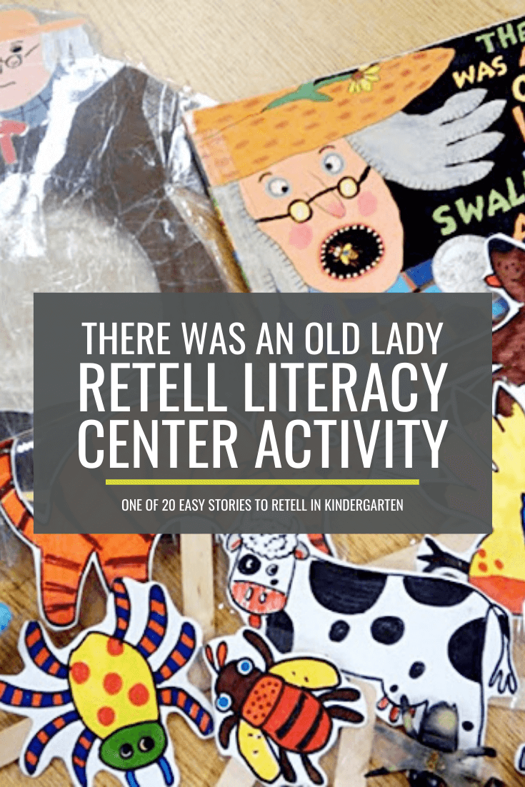 There Was An Old Lady Who Swallowed a Fly Retell Literacy Center Activity