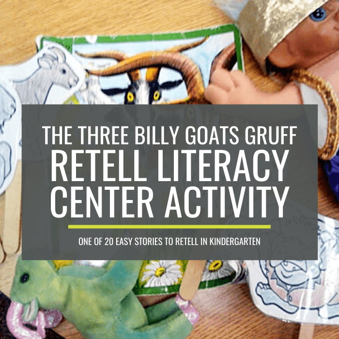 The Three Billy Goats Gruff Retell Literacy Center Activity