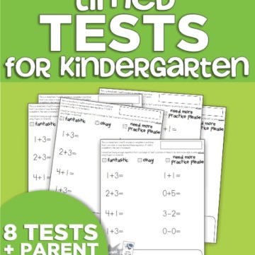kindergarten timed tests - building fluency within 5