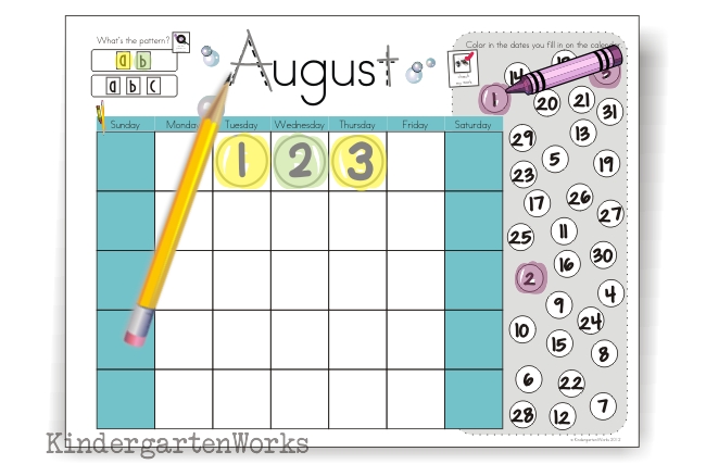 calendar time binders - teaching common core standards whole group
