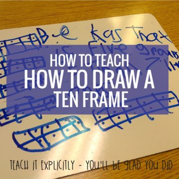 How to teach how to draw a ten frame - perfect for kindergarten