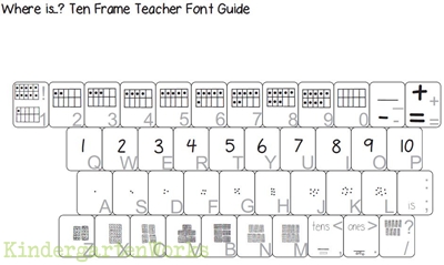 2 free teacher fonts and a ten frame font - KindergartenWorks