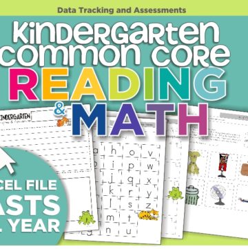 Kindergarten Common Core Reading and Math: Data Tracking and Assessments