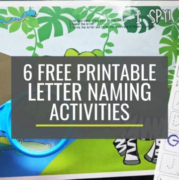 Free Letter Naming Activities for Small Groups