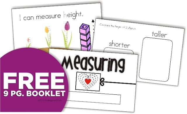 Free Measuring Booklet and Rulers for Kindergarten