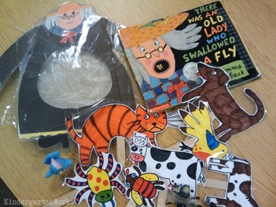 retell literacy center activity there was an old lady who