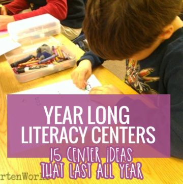 How to create smart year long literacy centers kindergarten