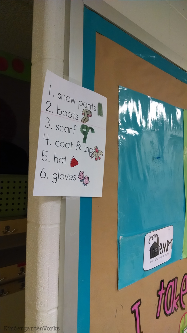 Winter Gear *Sanity Saver* Tips for Teachers :: KindergartenWorks