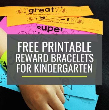 Free Printable Reward Bracelets for Kindergarten
