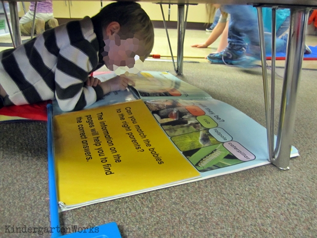Your kinders are under the tables {alternative seating} KindergartenWorks