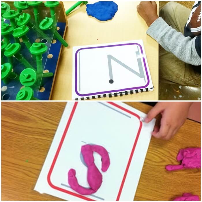 Playdough Handwriting Letter Formation Cards (with starting dots) for Kindergarten