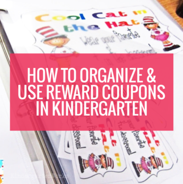 classroom reward coupons in kindergarten