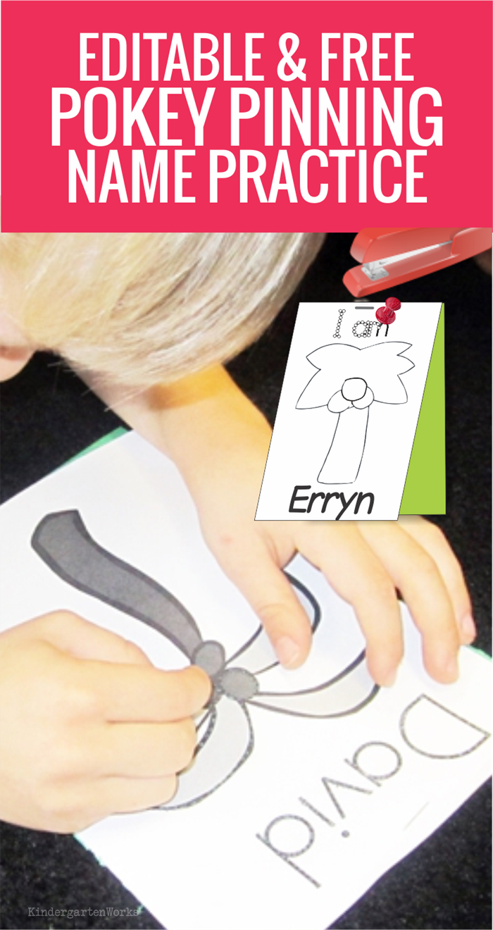 Free Pokey Pinning Name Practice Activity