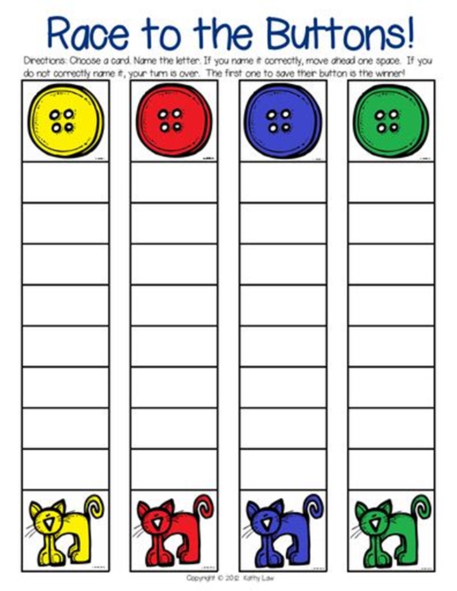73 Cool Pete the Cat Freebies and Teaching Resources :: KindergartenWorks - Letter or Sound Fluency Game