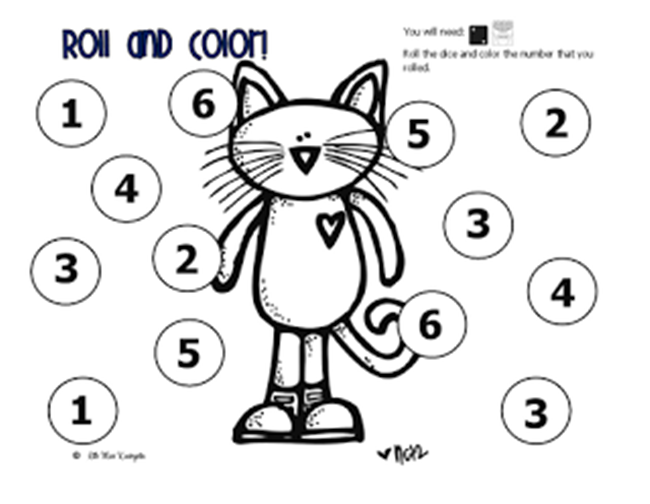 73 Cool Pete the Cat Freebies and Teaching Resources :: KindergartenWorks - Roll and Cover