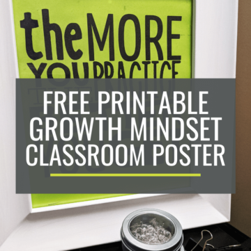 Free Growth Mindset Classroom Poster