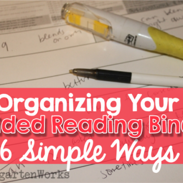 Organizing Your Guided Reading Binder - 6 Simple Ways