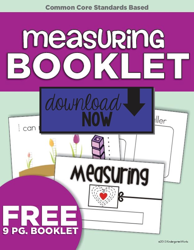 Measuring Vocabulary Booklet {Freebie Printable} | KindergartenWorks