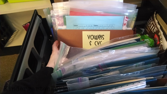 3 Ways to Use Filing Cabinets When You've Gone Digital: Quick and Clutter Free Guided Reading Game Storage - KindergartenWorks