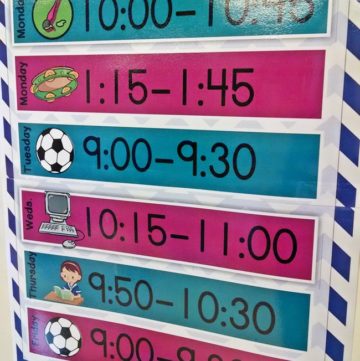 Weekly Specials Schedule - Kindergartenworks