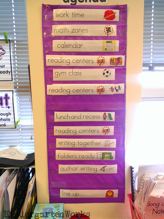 The Kindergarten Teacher's Guide to a Quick After School Checklist :: KindergartenWorks - Change the agenda in a pocket chart The Kindergarten Teacher's Guide to a Quick After School Checklist :: KindergartenWorks - Change the agenda in a pocket chart