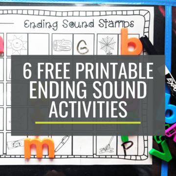 Ending Sounds Activities for Small Groups