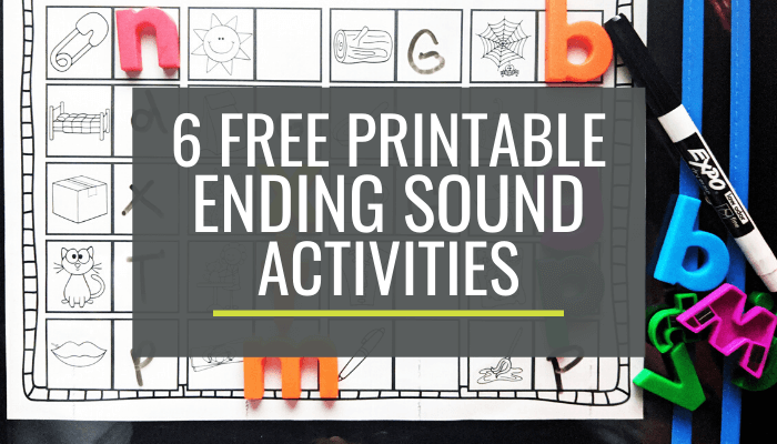 Free Ending Sounds Activities for Small Groups