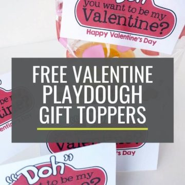 Valentine's Day Playdough Gift Toppers