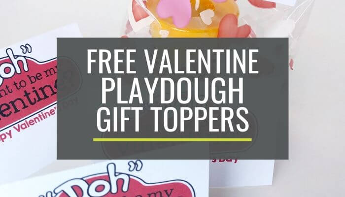 Teacher Valentine's Day Playdough Gift Toppers