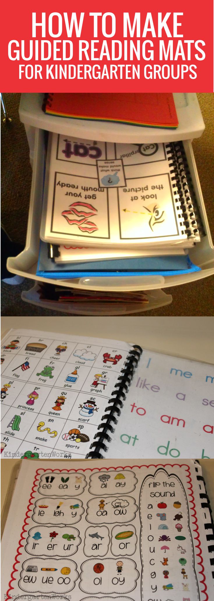 How to Make Guided Reading Mats for Kindergarten Groups