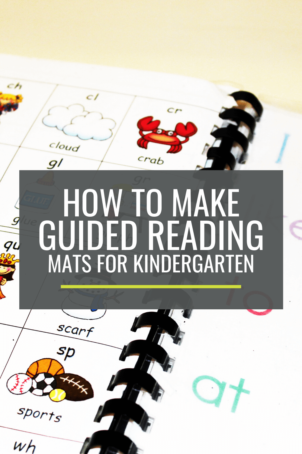 How to Make Guided Reading Mats for Kindergarten Groups