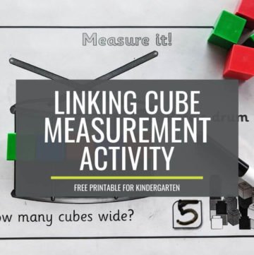 Free Linking Cube Measurement Activity for Kindergarten
