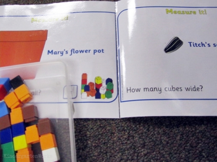 How to make an easy measurement activity for kindergarten to go along with the book 'Titch' by Pat Hutchins