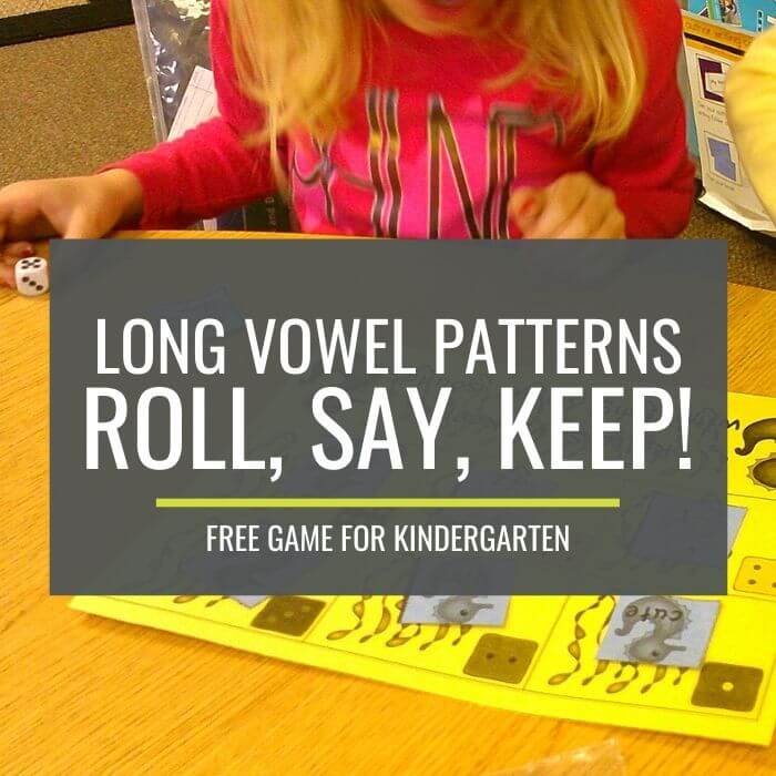 Free Long Vowel Patterns Roll, Say, Keep! Game