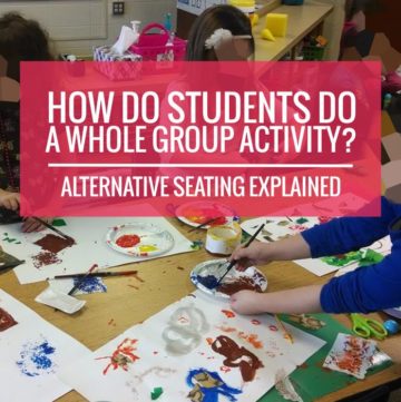 How to do whole group projects with alternative seating in kindergarten