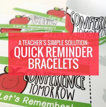 For the teacher - Quick Reminder Bracelets