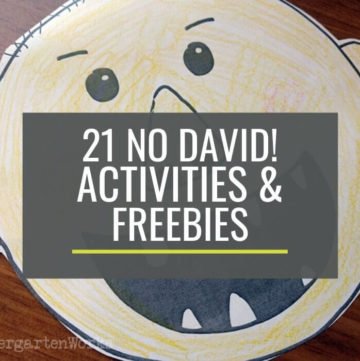 Free No David Activities and Resources for Kindergarten