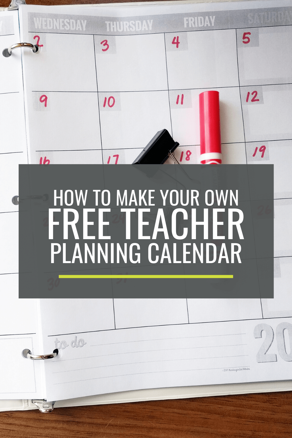 How to Make Your Own Free Teacher Planning Calendar