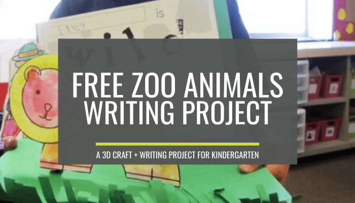 3D Zoo Animals Writing Project for Kindergarten