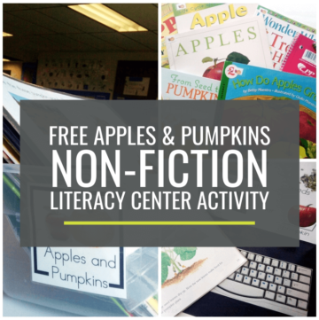 Apples and Pumpkins Non-fiction Literacy Center Activity
