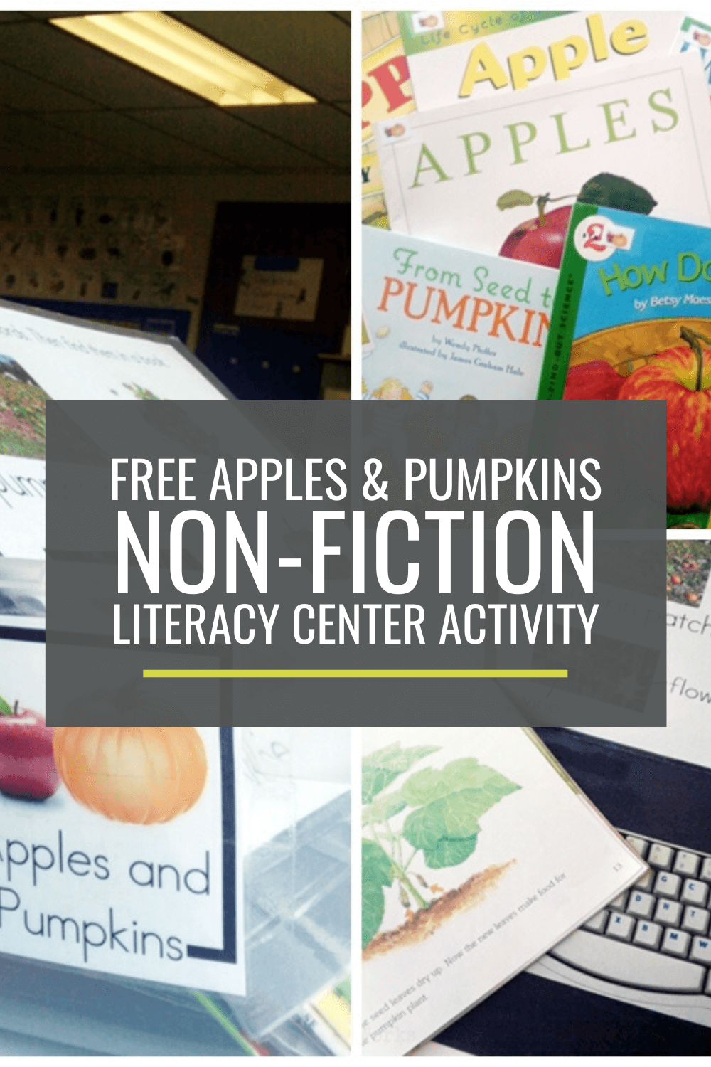 Apples and Pumpkins Non-fiction Literacy Center Activity Set